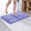 Inyahome Plush Microfiber Non Slip Soft Bathroom Rug Absorbent Machine Washable Chenille Bath Mat Quick Dry Shag Bathroom Carpet