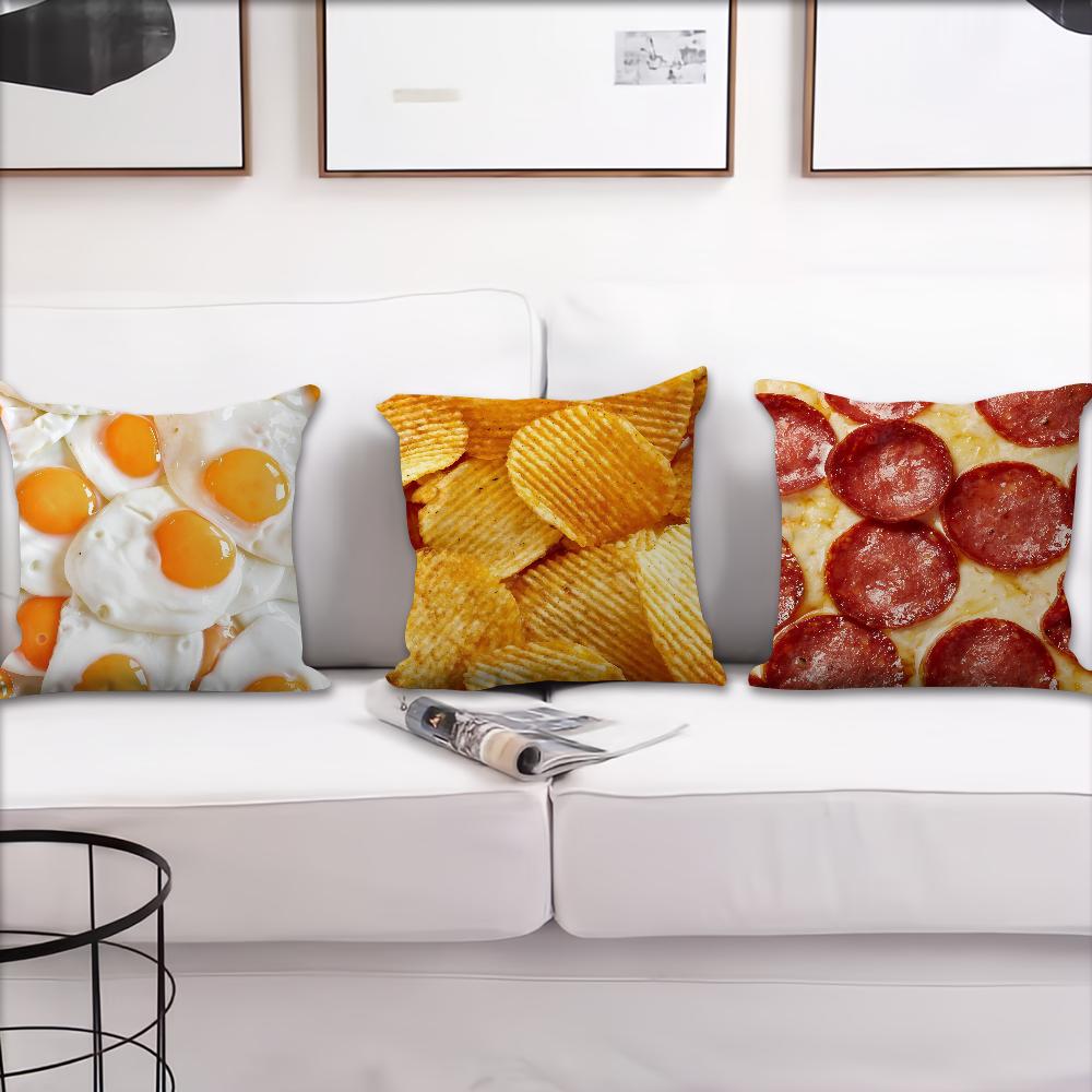 French food frie pizza cushion cover Best Home Office Coffee Pillow Sofa Printing Decoration Room Shop Car Nordic Simplicity Hit