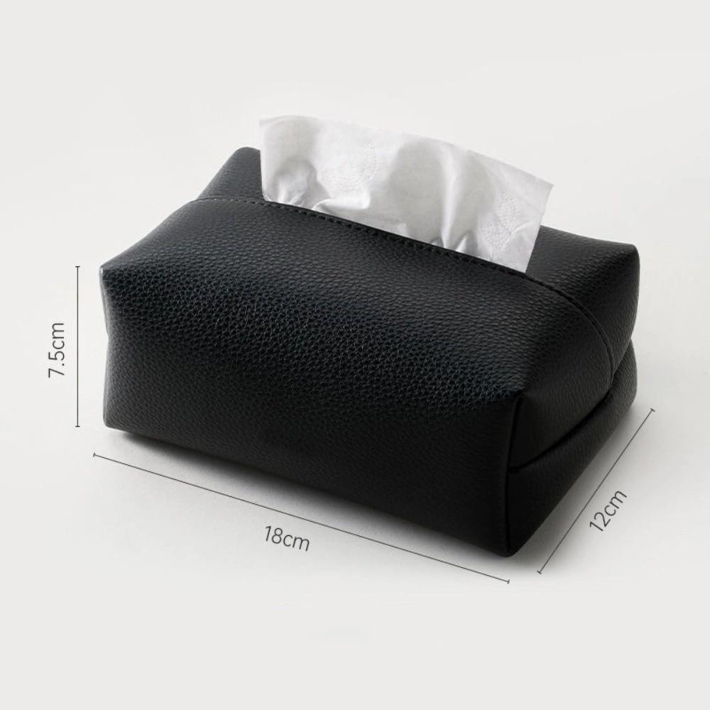 Artificial Leather Tissue Box Desktop Decoration Napkin Holder Tissue Storage Box  Living Room