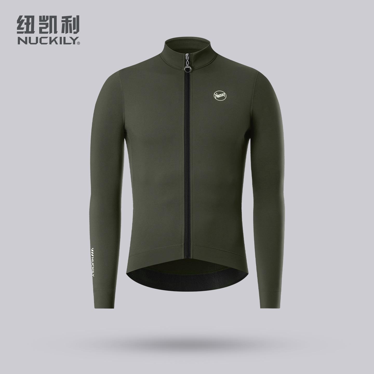 NUCKILY Autumn and Winter New Fleece Cycling Suit Road Bike Men s and Women s Long Sleeve Warm Fleece Winter Suit S