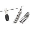Tap Drill Bit Set Bearing Steel with TType Tap Wrench Hand Tool for Screws Nuts Tapping