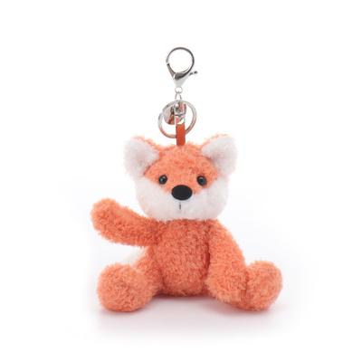 Apricot Lamb Velvet Fox Plush Toy, Cute Soft Keychain, Perfect for Boys and Girls, Fits Kids Backpacks and Purses, 12cm