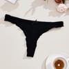 3Pcs Women's Thong Low-rise Panties Solid Color Cotton Lingerie Sexy Thongs Fashion Casual Underwear Comfort Fit Women's Tangas