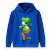 Kids Boys Girls Casual Hoodie, Cute Dinosaur Character Print Long Sleeve Pullover Sweatshirt for Children Daily Wear