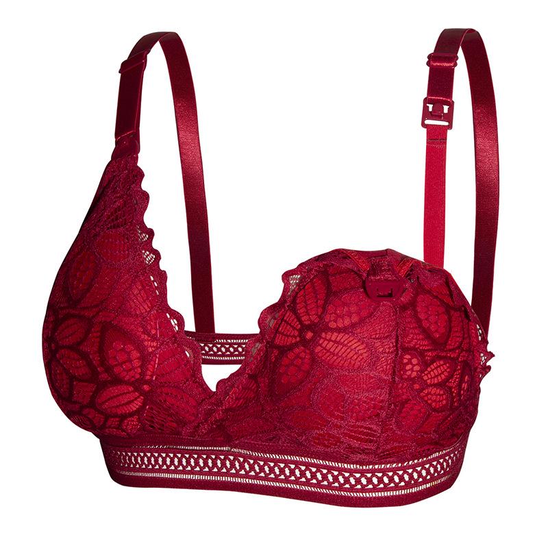 French Lace Triangle Cup Wire-Free Maternity Nursing Bra