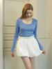 Muse By Rose Breeze Touch Long Sleeve Top (Baby Blue)