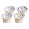 Ceramic Raised Pet Feeder Feeding Station Dog Bowl Stable Cat Dish Water Elevated