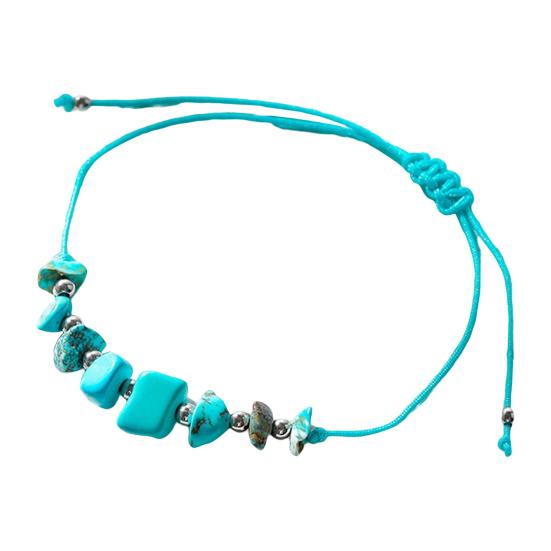 Women Bracelet Woven Decorative Irregular Ladies Faux Crystal Stone Hand Chain Bracelet Jewelry for