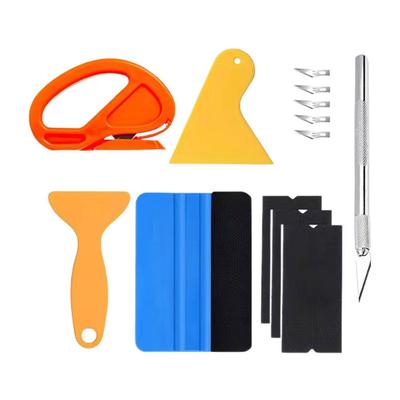 13Pcs/set Car Film Wrap Tool Kit Vinyl Spatula Vinyl Scraper Cutter for Vehicle Car Accessories Wrapping Tools