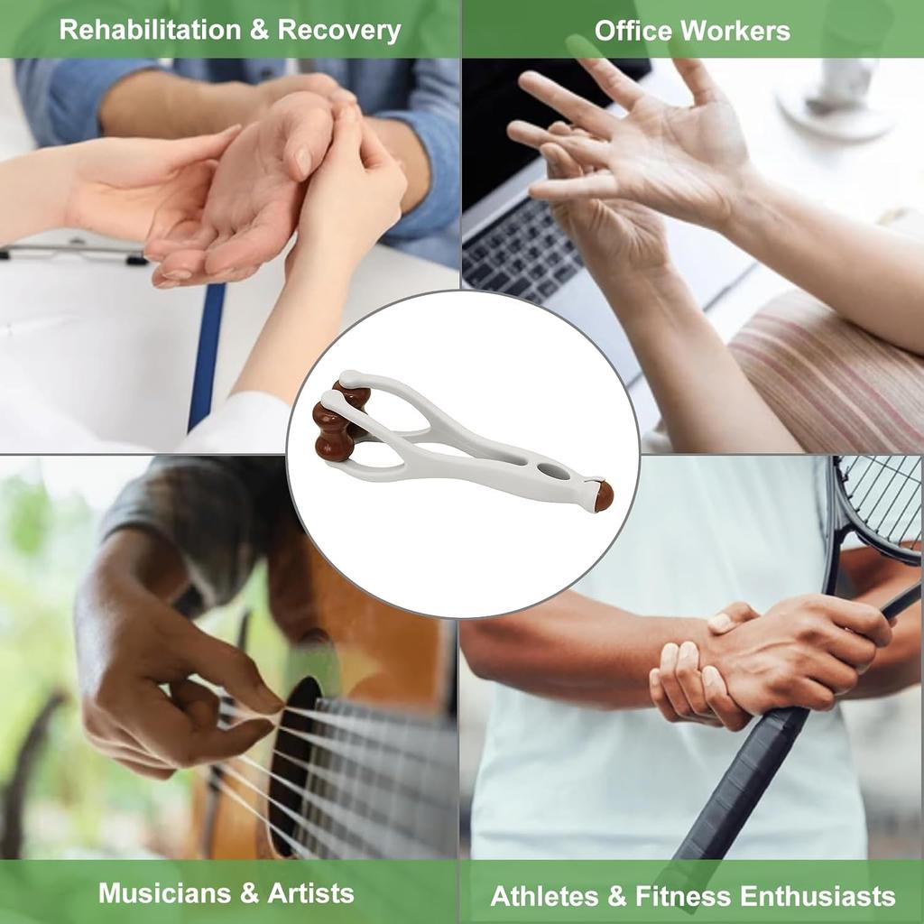 Finger Massager, Hand Massager for and Carpal Tunnel. Dual-sided Hardwood Massage Roller Tool for Circulation, Trigger Finger, Hand,, Stress.