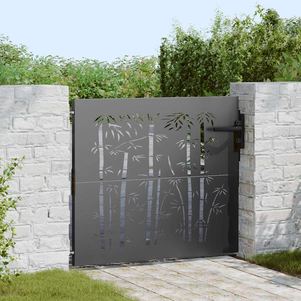 Garden Gate 85 X 100 Cm Powder Coated Steel Black
