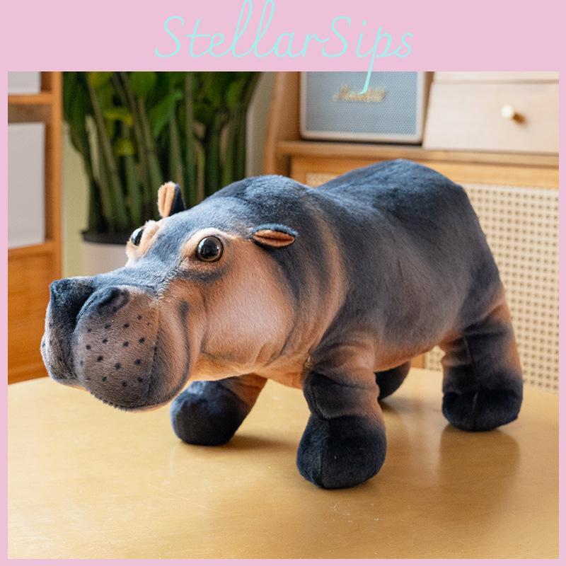 Adorable Hippo Plush Toy Soft And Cuddly Stuffed Animal For Kids Gift Perfect For Zoo Lovers