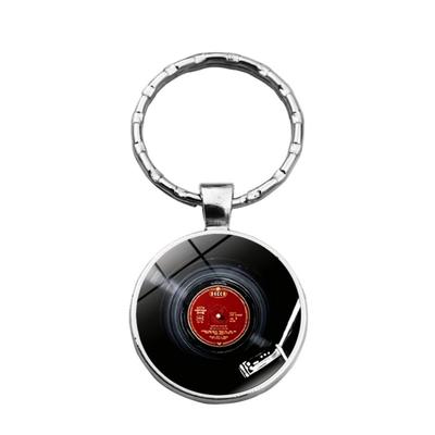 Chaveiro Pingente de Disco de Vinil Metal