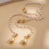 Luxury Design Chain Necklace Fashionable Style Droplet Beads Necklace  Party Jewelry
