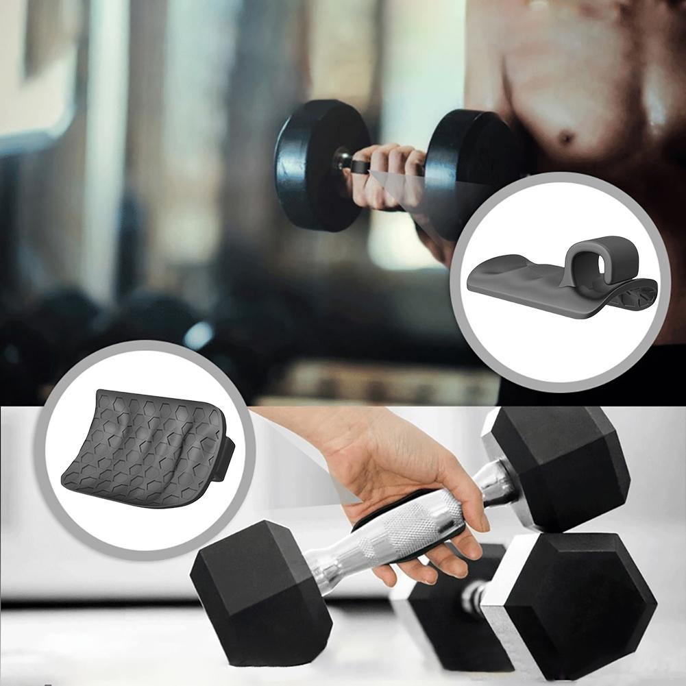 2Pcs Weight Lifting Gloves Silicone Gyms Grip Pads Ergonomic Fingerless Workout Grips Lightweight for Weightlifting Dumbbell
