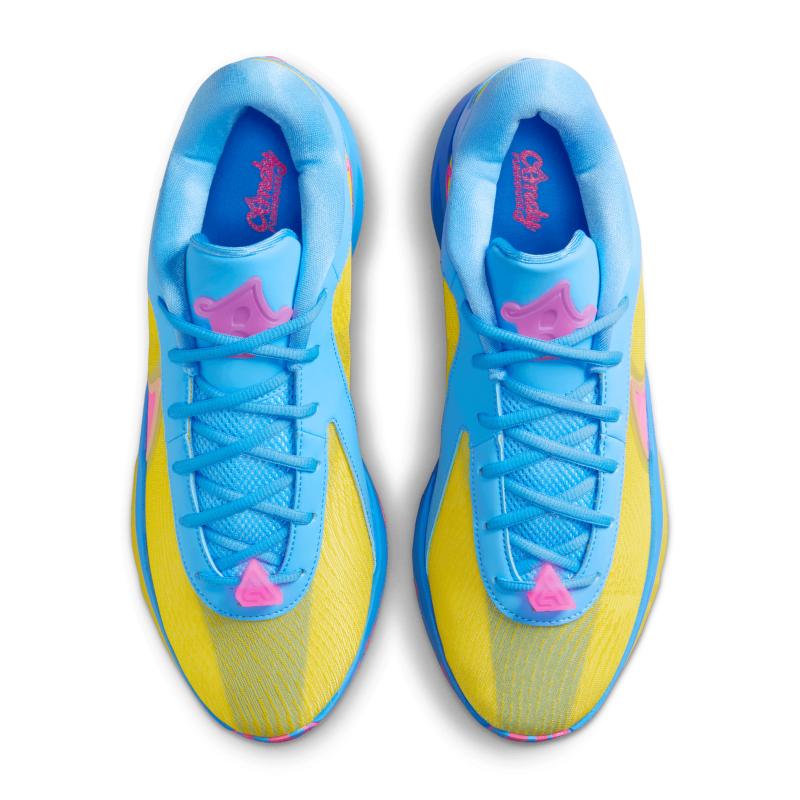 Nové basketbalové boty Nike Giannis Freak 6 s nízkým svrškem, protiskluzové a odolné proti opotřebení, pánské, žluté, růžové, modré HF1819-700