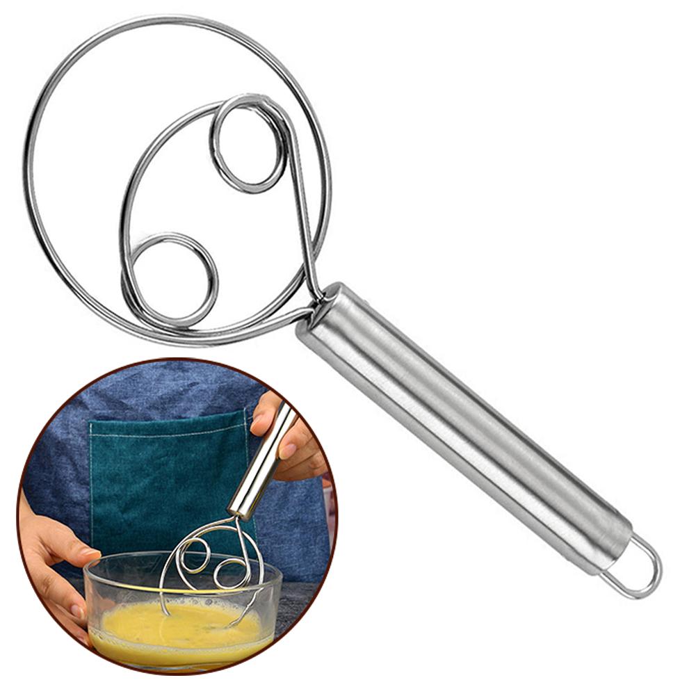 Stainless Steel Dough Whisk for Professional Kitchens and Home Cooking