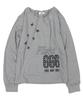 DEFYCLUBROBBERS Flight 666 Boat Neck One Shoulder Long Sleeve Melange