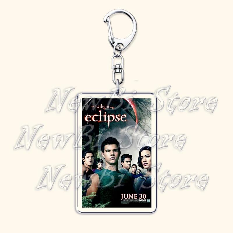 Movie Twilight Vampire Keychain for Accessories Bag Pendant Bella Swan Edward Cullen Eclipse Key Chain Keyring Jewelry Fans Gift