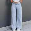 VIONA Nuovi Jeans a Vita Alta Gamba Larga Donna Vintage Lavati Larghi Dritti Pantaloni in Denim Streetwear Casual Baggy