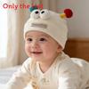 Baby Toddler Cotton Knit Hat With Embroidery For Newborns And Infants