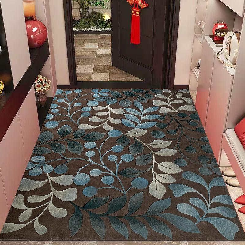 Entrance Carpet At The Foyer Dirt Resistant Crystal Velvet Carpets Absorbent Foot Mats Door Mats