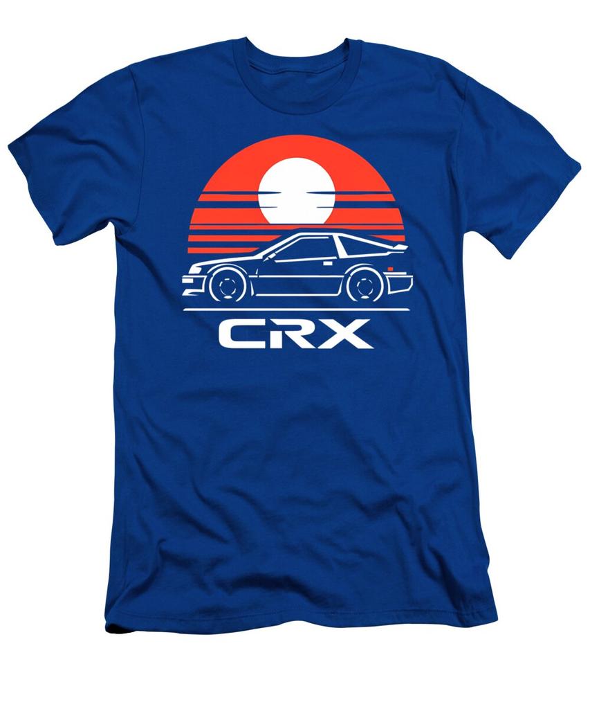 Honda Pánská a dámská trička Léto Nové CRX Závodní Motocyklové Jezdectví Offroad Nadšenci Krátký rukáv Retro Trendy Top