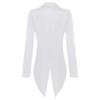 S-XL Donna Giacca Vintage Frac Revers a Punta Scollo a V Apertura Frontale Manica Lunga Giacca da Smoking Capospalla per Cocktail Cameriere Cosplay