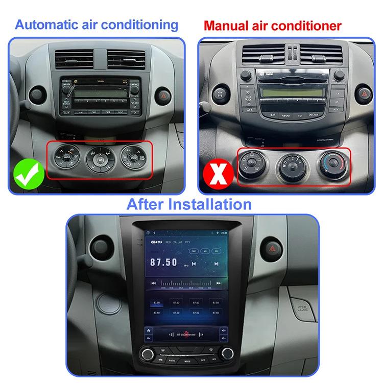 Toyota RAV4 Android GPS Navigation Smart Control with HD Reversing Camera and CarPlay Compatibility