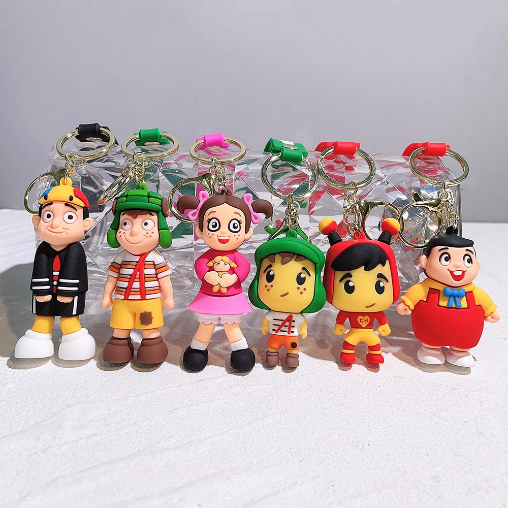 2023 Anime El Chavo Del Ocho Keychain For Women Men Cartoon Boy Doll Pendant Key Chain Car Keyring Jewelry Children Gifts