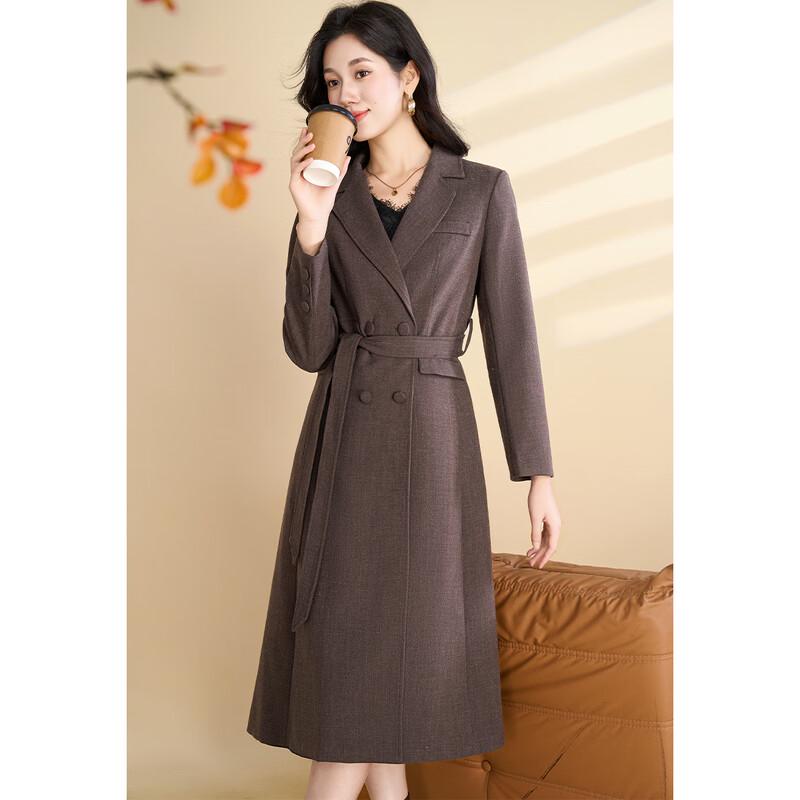 Kebeier Women's Commuter Mid-Length Trench Coat