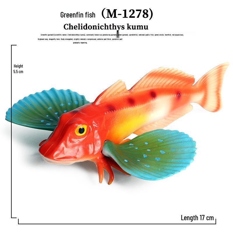 Children s Toy: Green Fin Fish Simulation Model Ornament
