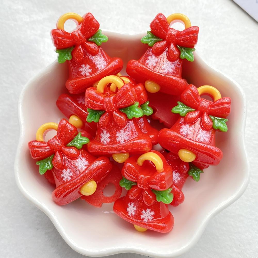 

10 шт. Новые милые смоляные рождественские снеговики, елки, серия маленьких колокольчиков, плоская задняя сторона, скрапбукинг, DIY, аксессуары для украшения ювелирных изделий