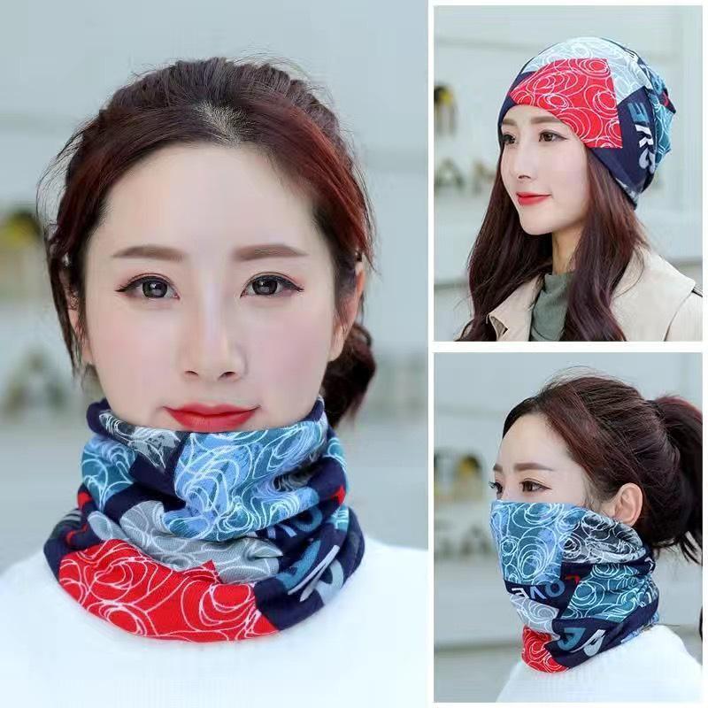 

Женский многофункциональный снуд большого размера: Зимний бафф для шеи и многофункциональный шарф-повязка на голову 55-63 cm