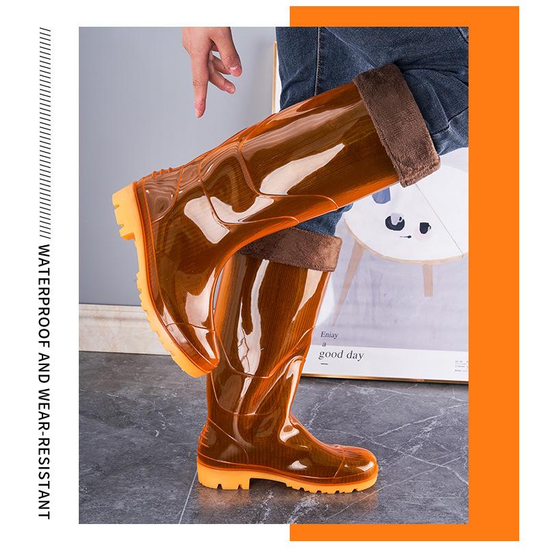 Men's High-Top Waterproof Quick-Dry Non-Slip Rubber Rain Boots