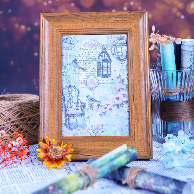 6 styles 60 pcs Time lapse series vintage theme material Paper DIY Collage Paper Scrapbooking Material handmade Diary Album