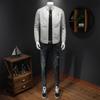 New Autumn Large Size Stand-up Neck Leather Jacket Men's Jacket Trendy Slim Men's Casual Leather Jacket
