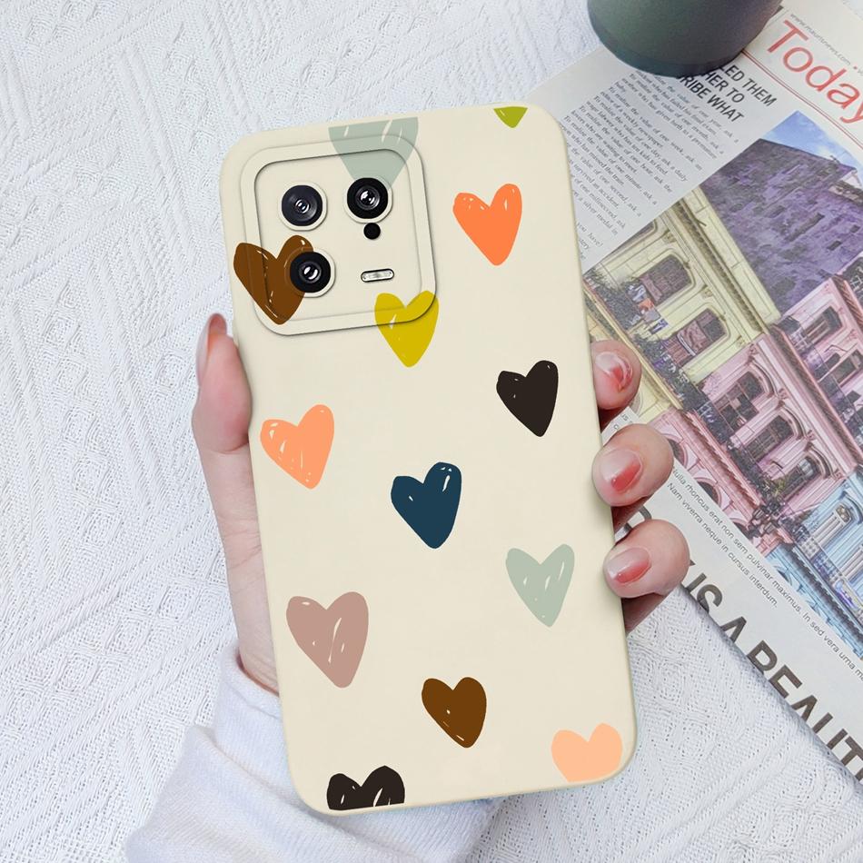 

Для Xiaomi 13 Pro Lite Civi2 Чехлы для телефона Особый узор Крышка Защита камеры Гладкий Жидкий силикон Отпечатки пальцев Оболочка Xiaomi 13