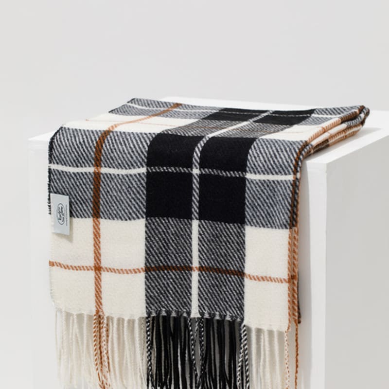 RECLOW OMBRE Zweifarbiger Karoschal IVORY