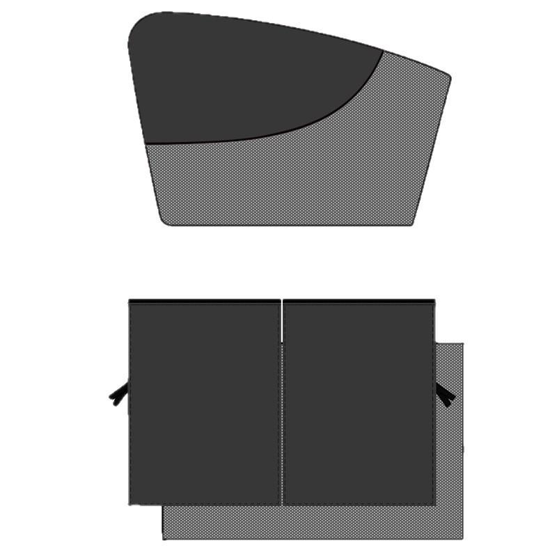 Magnetic Car Window Sun Shade & Privacy Curtain with Heat Insulation and Anti-Mosquito Net