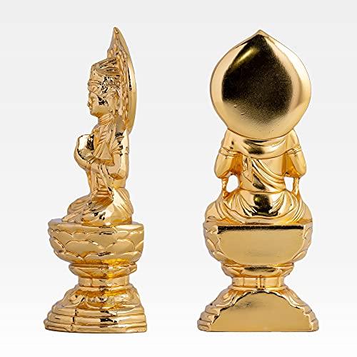 Klein 6,8cm (vergoldet/24 Karat Gold) Buddhistische Statue von Keishu Watanabe. Originalmodell (im Jahr des Pferdes geboren). Schutzgottheit des Tierkreises. Takaoka