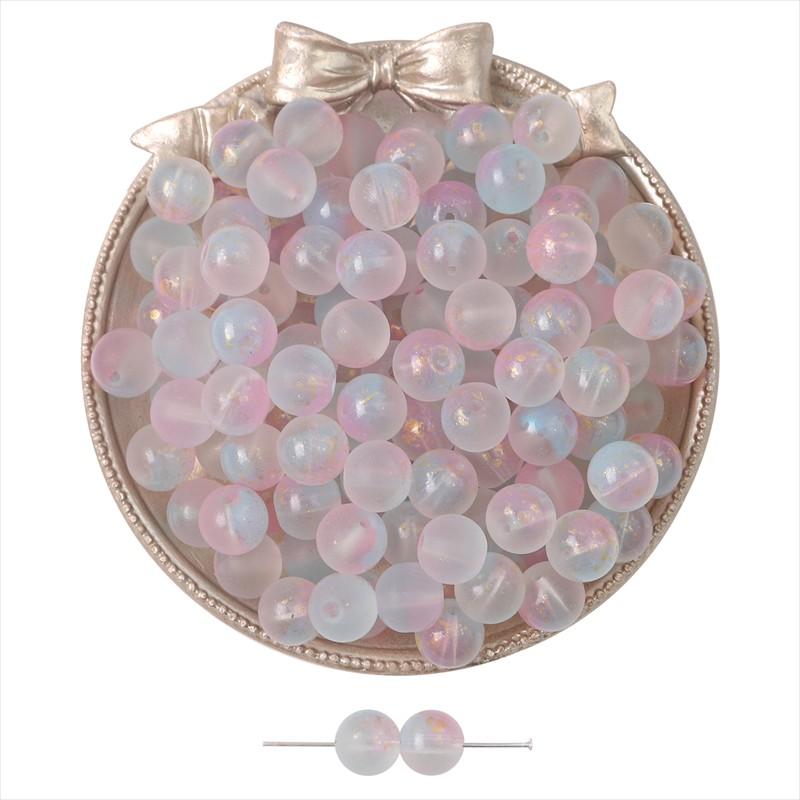 Gold Foil Effect Glass Crystal Beads 8mm Round Spacers for DIY Jewelry 50 Pcs Multi-Colors