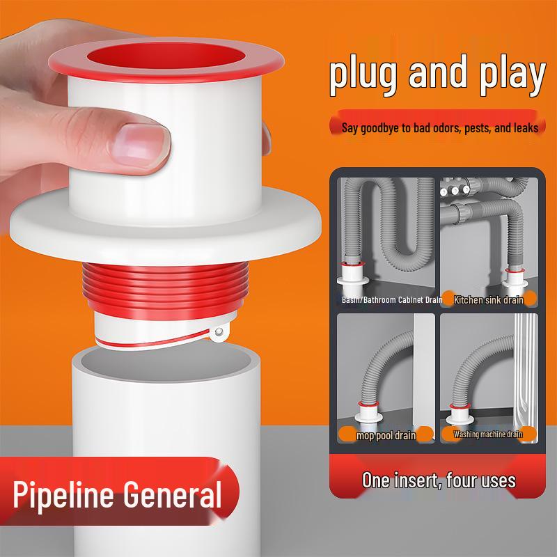 

Кухонный сифон с защитой от запаха и обратного потока, уплотнение слива Pipe Seal Plug (50mm pipe)