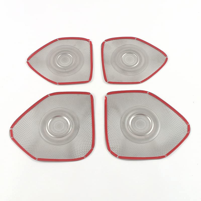 Onami Nissan Door Speaker Interior Stainless Steel Set for X-Trail Covers, Panels, 4-Piece T33/SNT33 (Black) 22X-TR21-BK