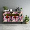 HaoHome Blumen und Pflanzen Abziehbar und Aufklebbar Tapete Abnehmbar Mehrfarbig Vinyl Klebstoff Floral Wandbeläge Wohnzimmer Dekor