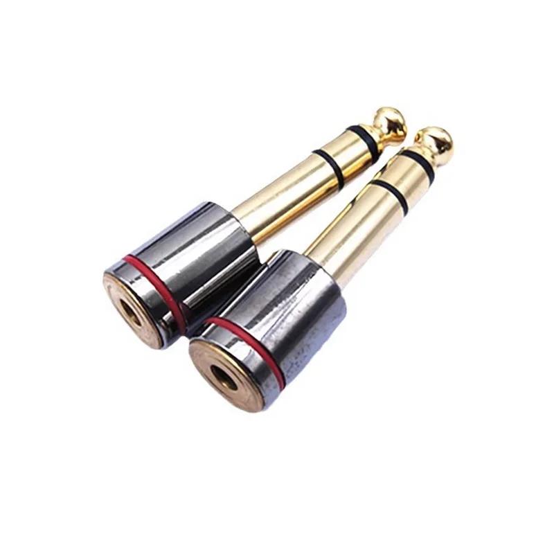 3 Pole 6.35mm to 3.5mm Jack Adapter Headphone Amplifier Audio Adapter Microphone Connector