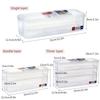Plastic Storage Bins Fresh Keeping Refrigerator Storage Box Food Containers for Kitchen Fridge Cabinet Freezer Desk Organizer