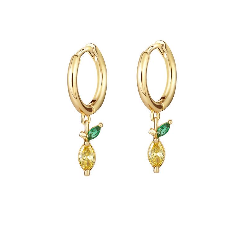 Tropical Fruit Mini Hoop & Stud Earrings - Creative European & American Ear Jewelry