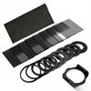 Square Neutral Density Filter Kit ND2+4+8+16 Filter Set with Ring Adapter and Filter Holder Camera Photography Accessories