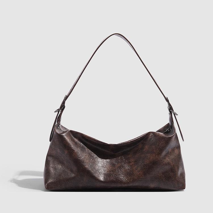 Women's Bag 2025 New Model, Niche Underarm Bag, Biker Bag with Vintage Feel, Versatile and Fashionable Baguette Bag, Shoulder and Crossbody Bag